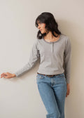 GREY TRIM DETAILED HENLEY