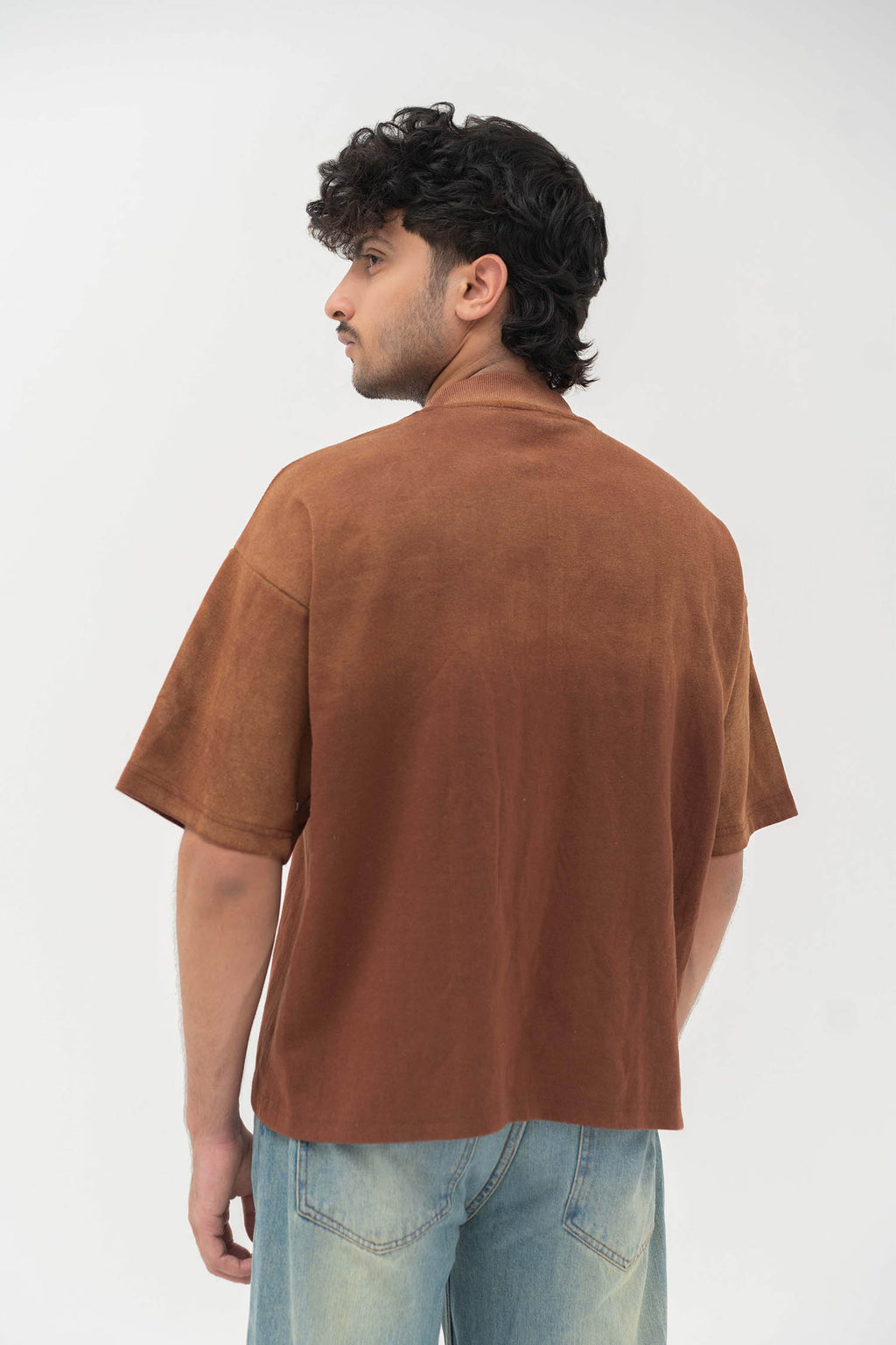 MUD BROWN SUNFADE WASHED TEE