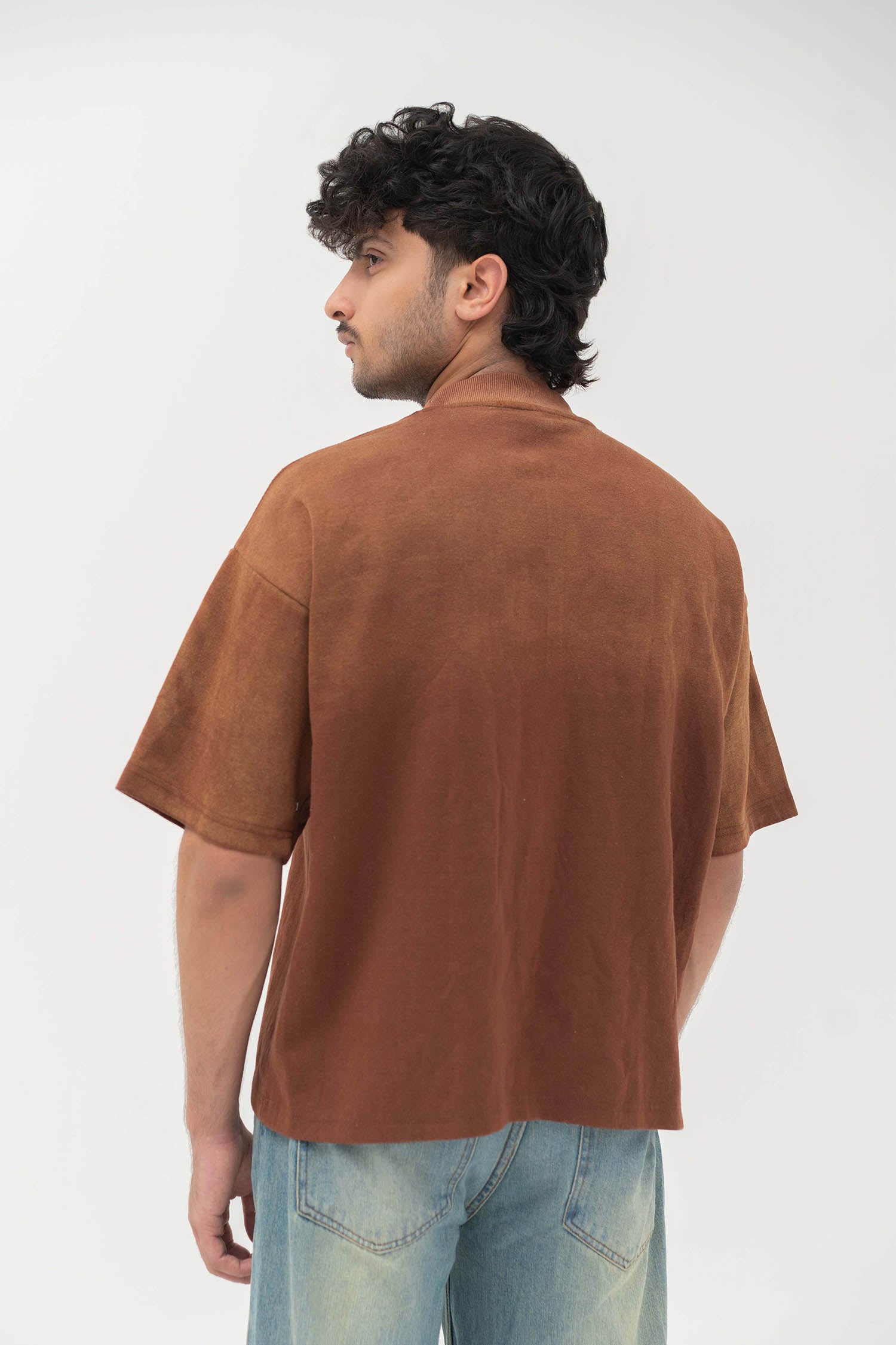 MUD BROWN SUNFADE WASHED TEE