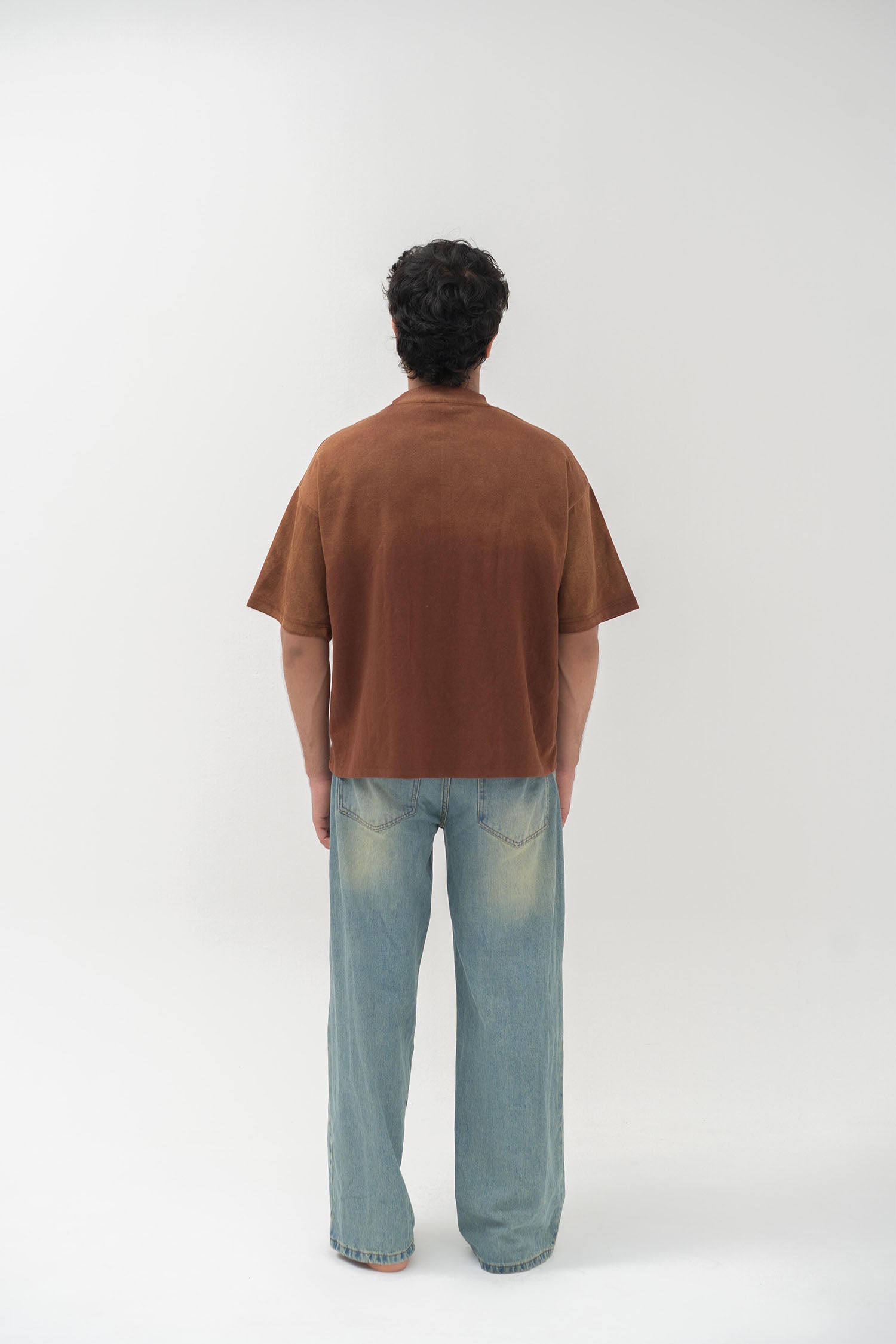 MUD BROWN SUNFADE WASHED TEE