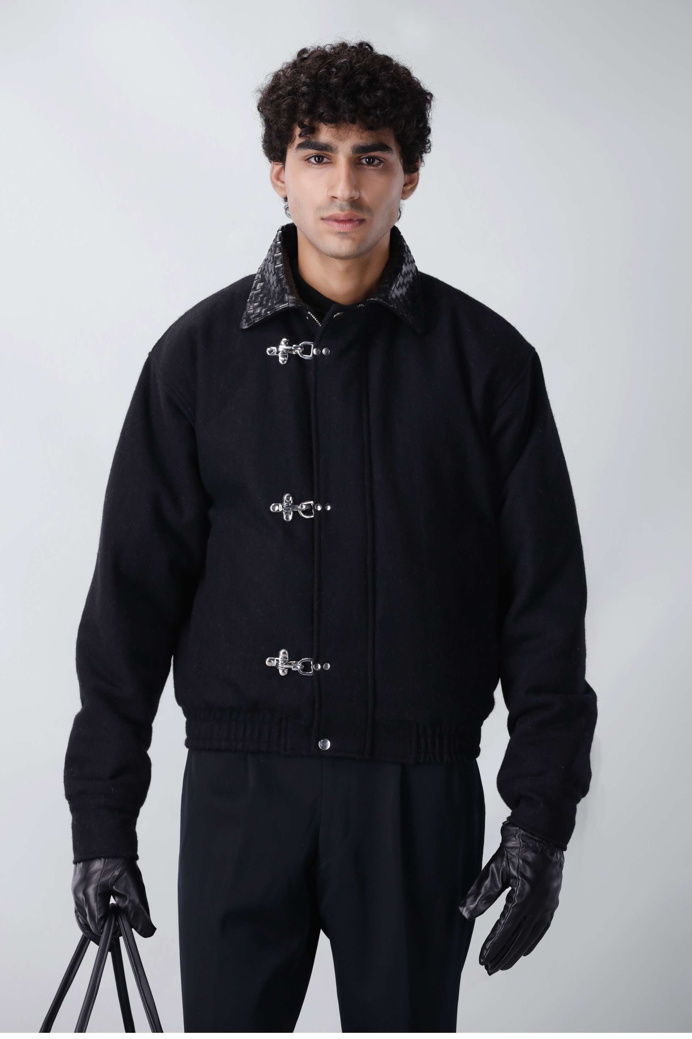 NOIR COLLAR WOOL JACKET