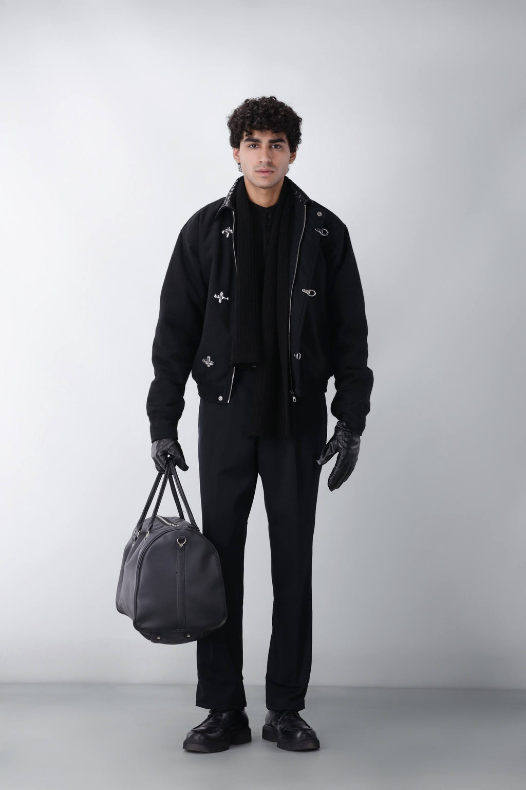 NOIR COLLAR WOOL JACKET