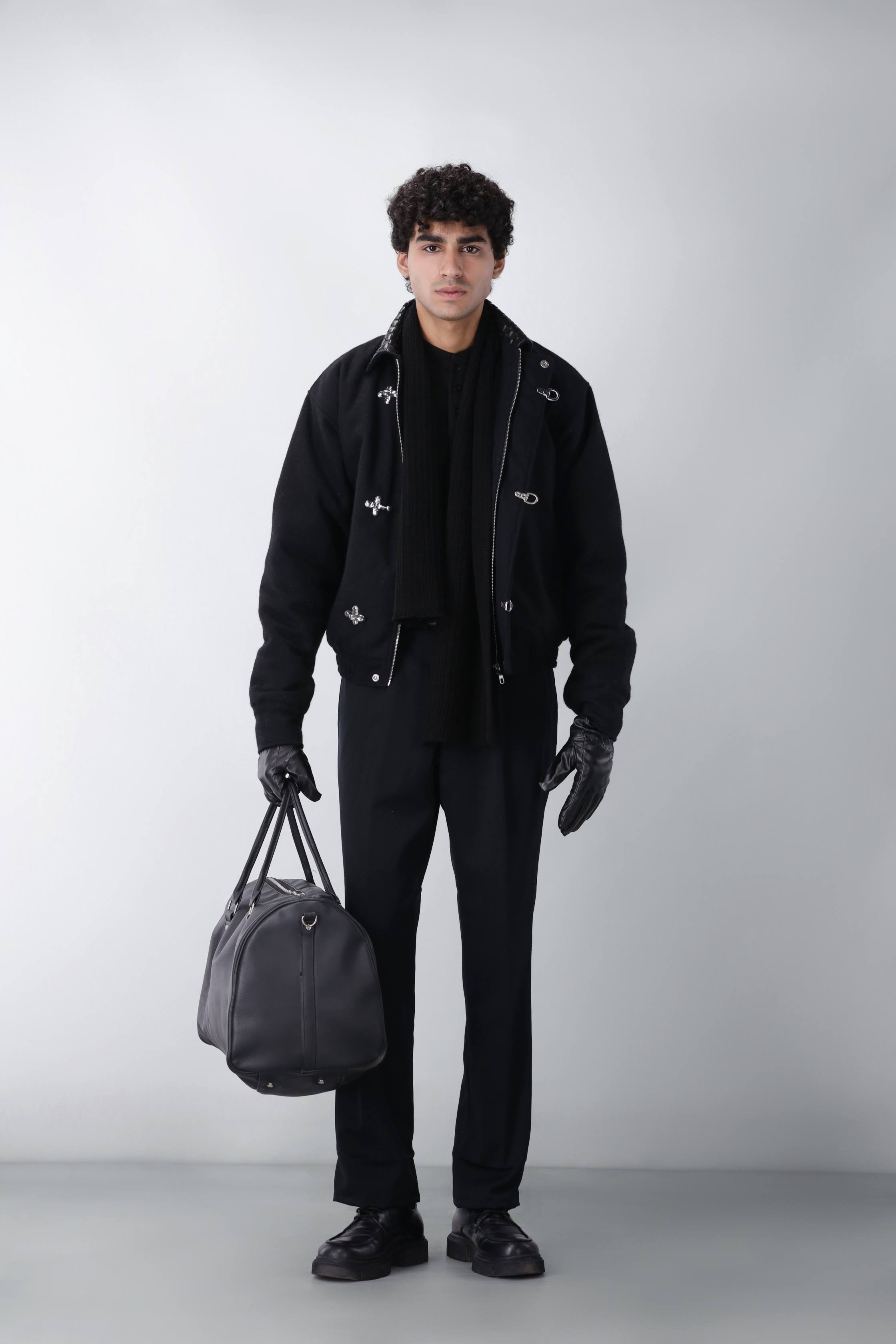 NOIR COLLAR WOOL JACKET