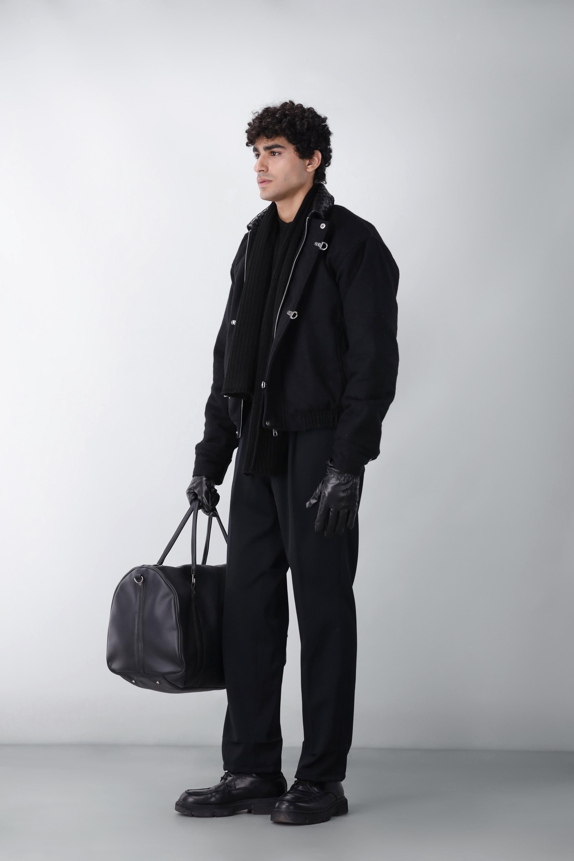 NOIR COLLAR WOOL JACKET