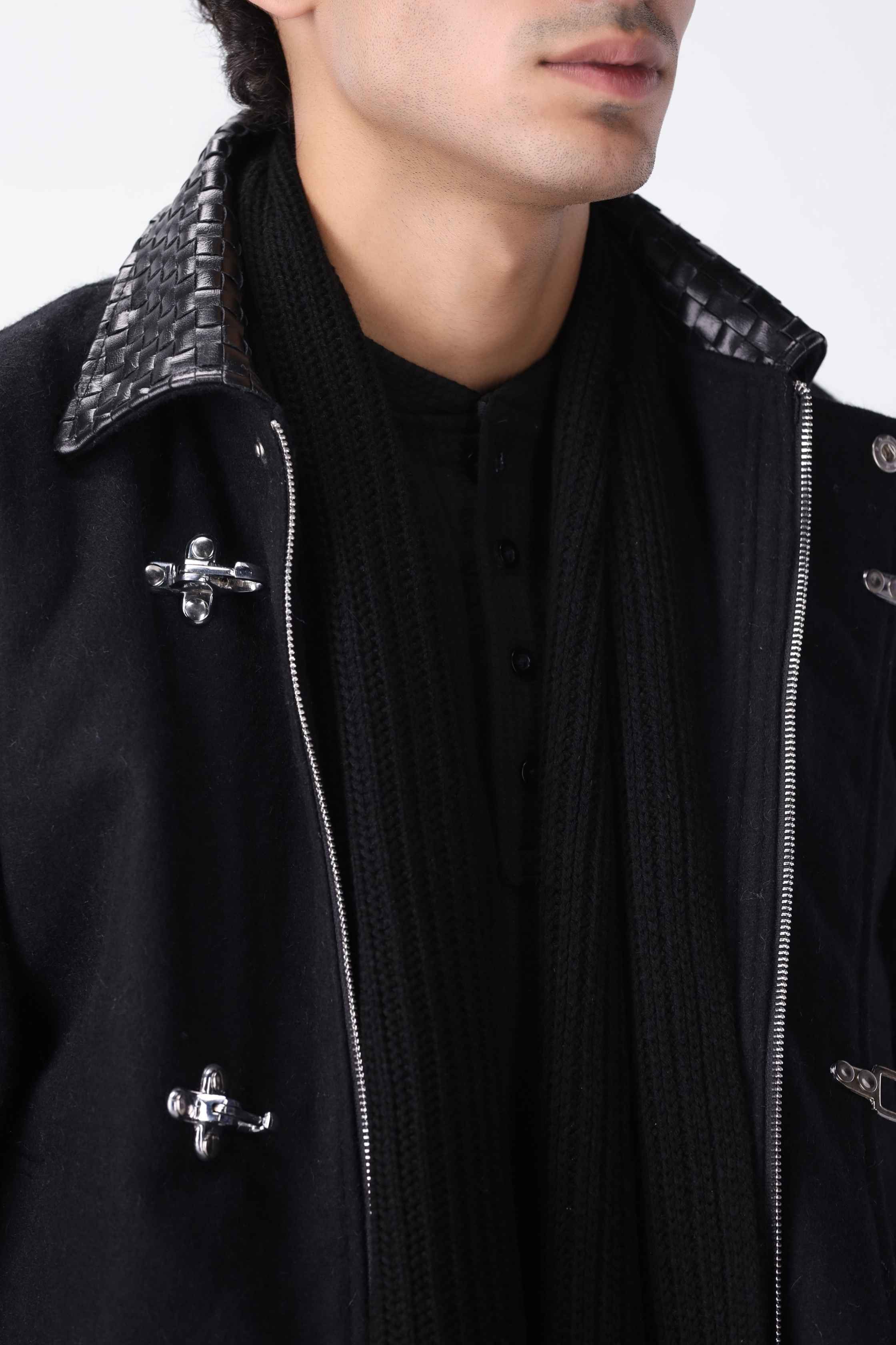 NOIR COLLAR WOOL JACKET