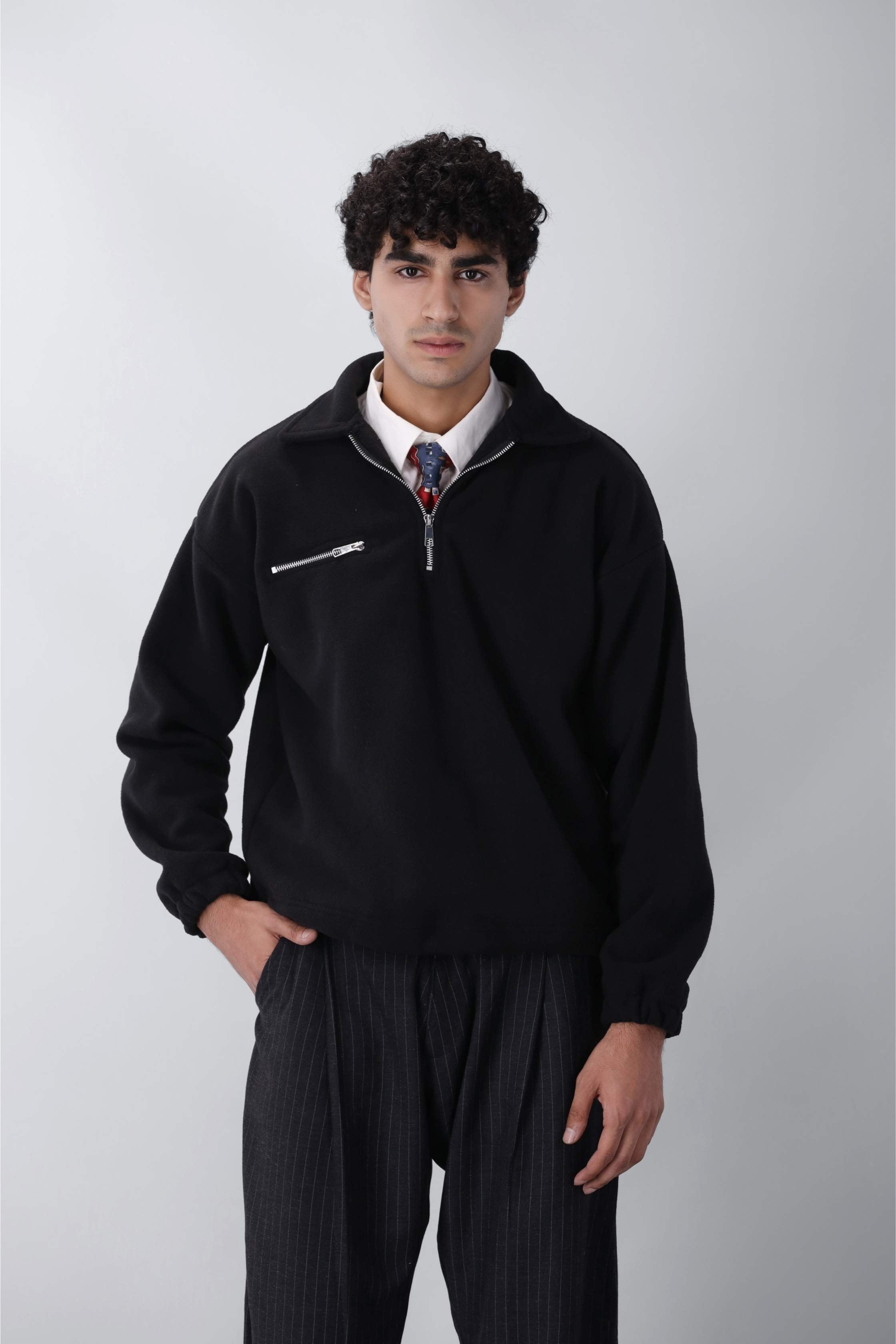 OBSIDIAN QUARTER ZIPPER